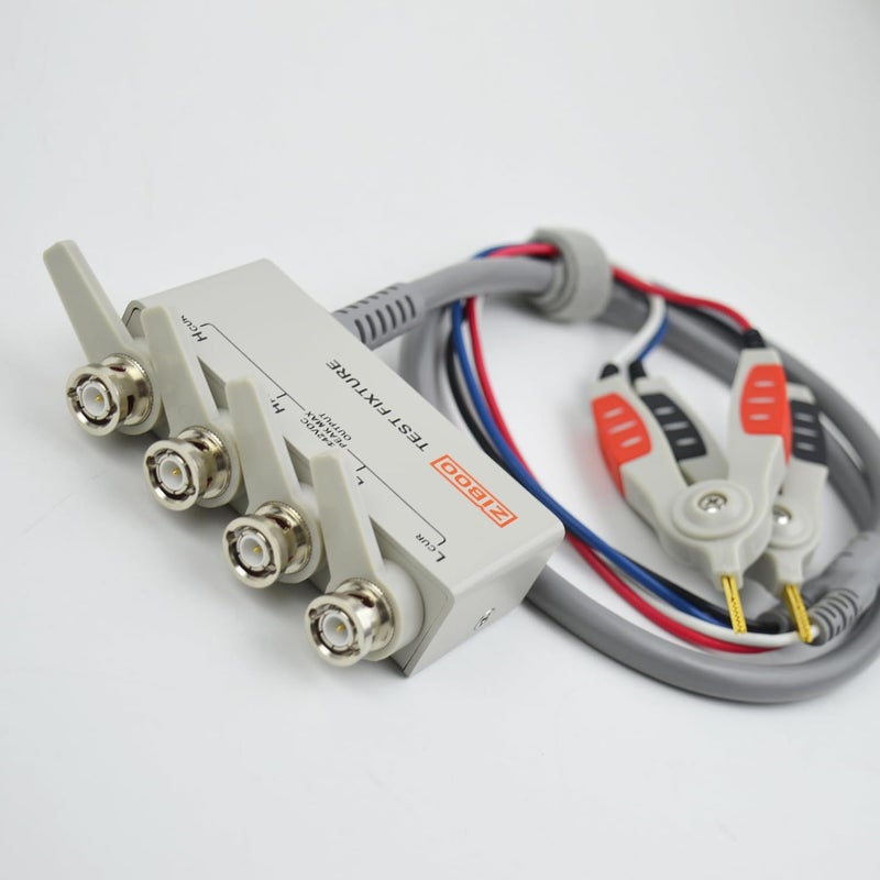 ZIBOO High-Precision LCR-06B 4 Wire Kelvin Clip, Kelvin Clip Test Lead,Four-Terminal Kelvin Test Line with Shielding Box,for use with 4 Terminal-Pair LCR Meters and Impedance Analyzers - Image 4